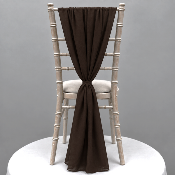 Chocolate Chiffon Vertical Drape New (pack Of 5)