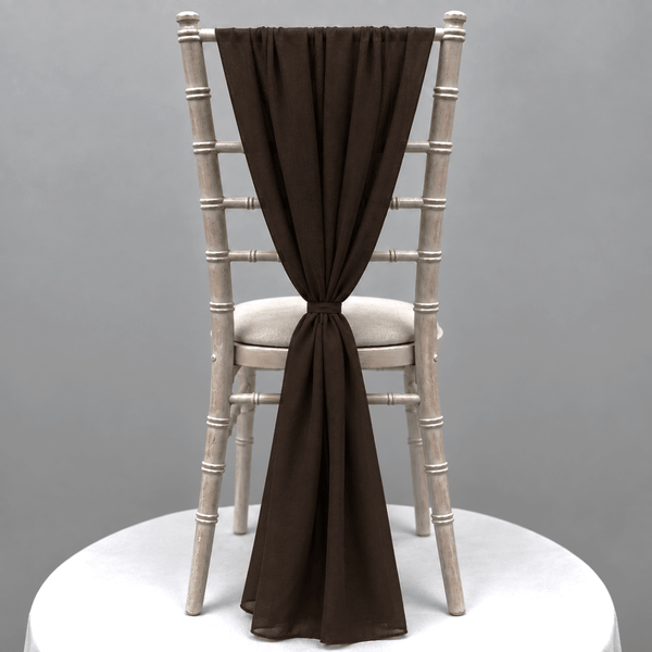Chocolate Chiffon Vertical Drape New (pack Of 5) --IMA Trading Ltd