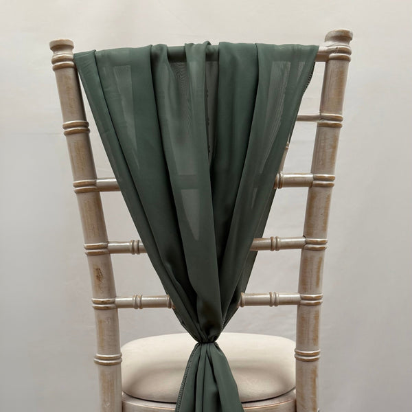 Hunter Green Chiffon Vertical Drape (pack Of 5) -- IMA Trading Ltd