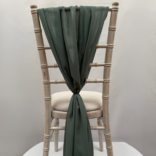 Hunter Green Chiffon Vertical Drape (pack Of 5)
