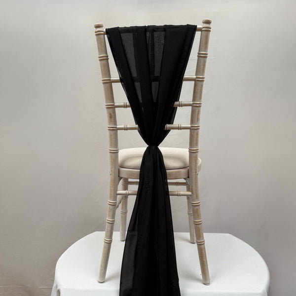 Black Chiffon Vertical Drape New (pack Of 5) -- IMA Trading Ltd