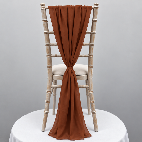 Terracotta Chiffon Vertical Drape New (pack Of 5)