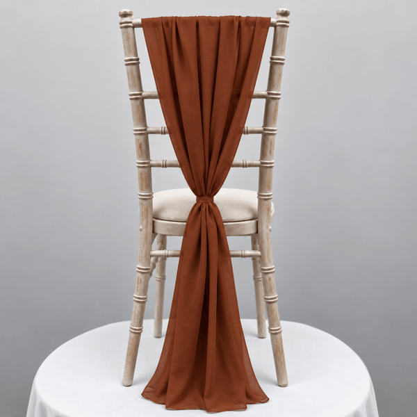 Terracotta Chiffon Vertical Drape New (pack Of 5) --IMA Trading Ltd