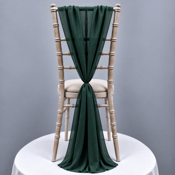 Bottle Green / Emerald Chiffon Vertical Drape (pack Of 5) --IMA Trading Ltd