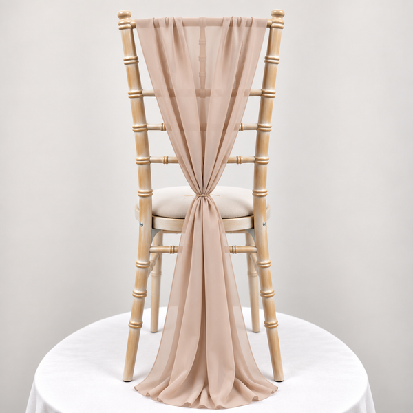 New Nude Chiffon Vertical Drape (pack Of 5)