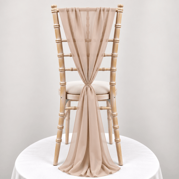 New Nude Chiffon Vertical Drape (pack Of 5) --IMA Trading Ltd