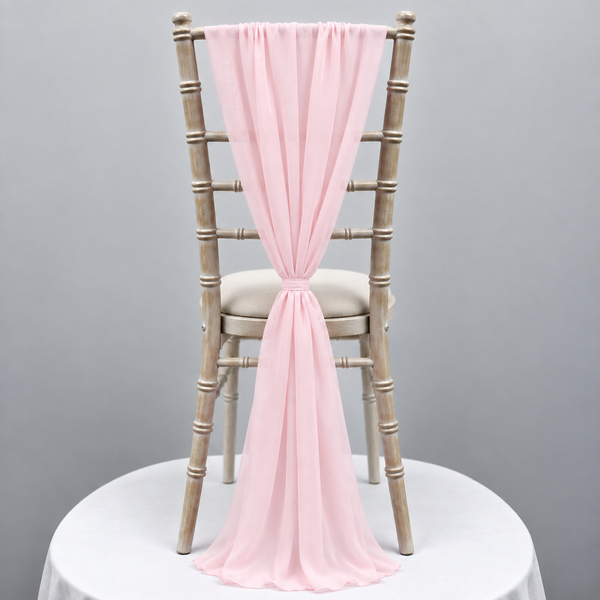 Soft Pink Chiffon Vertical Drape New (pack Of 5)