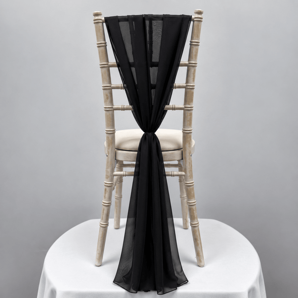 Black Chiffon Vertical Drape New (pack Of 5) --IMA Trading Ltd