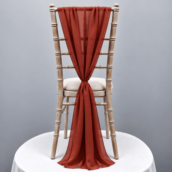 New Copper/rust Chiffon Vertical Drape (pack Of 5) --IMA Trading Ltd