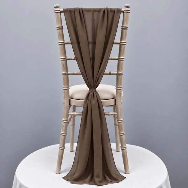 Truffle Brown Chiffon Vertical Drape New (pack Of 5) --IMA Trading Ltd