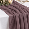 New Soft Dusty Mauve Chiffon Table Runner --IMA Trading Ltd