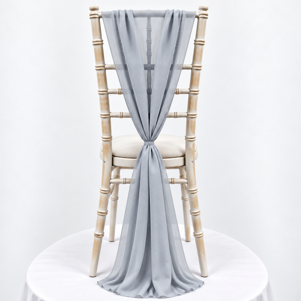 Pale Grey (silver) Chiffon Vertical Drape (pack Of 5)