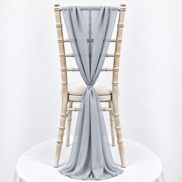 Pale Grey (silver) Chiffon Vertical Drape (pack Of 5) --IMA Trading Ltd