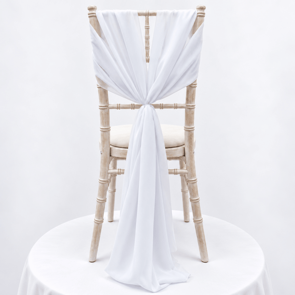 Bright White Chiffon Vertical Drape (pack Of 5) --IMA Trading Ltd