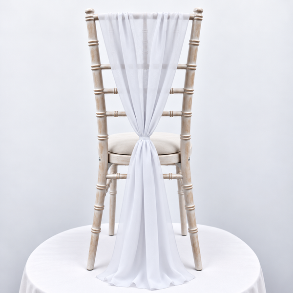 Bright White Chiffon Vertical Drape (pack Of 5)