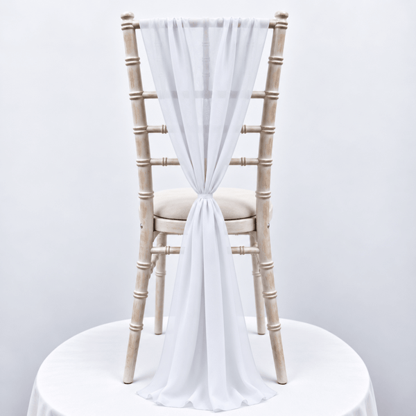 Bright White Chiffon Vertical Drape (pack Of 5) --IMA Trading Ltd