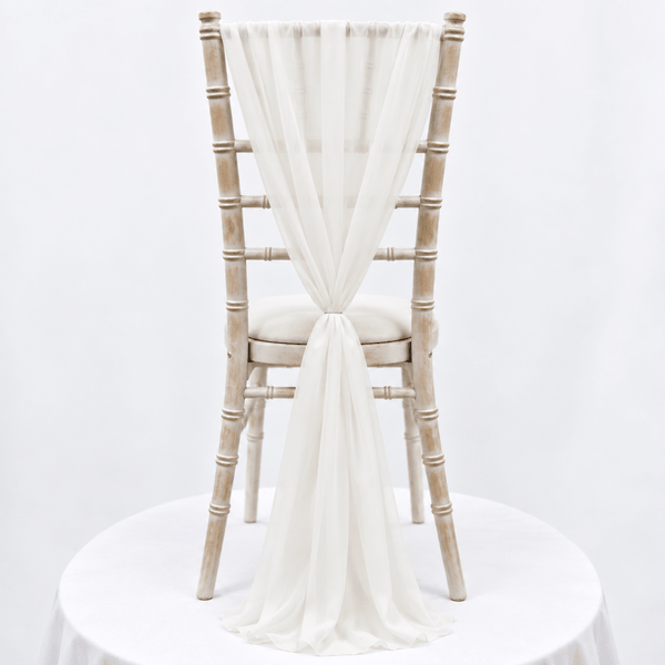 Soft White Chiffon Vertical Drape New (pack Of 5) --IMA Trading Ltd