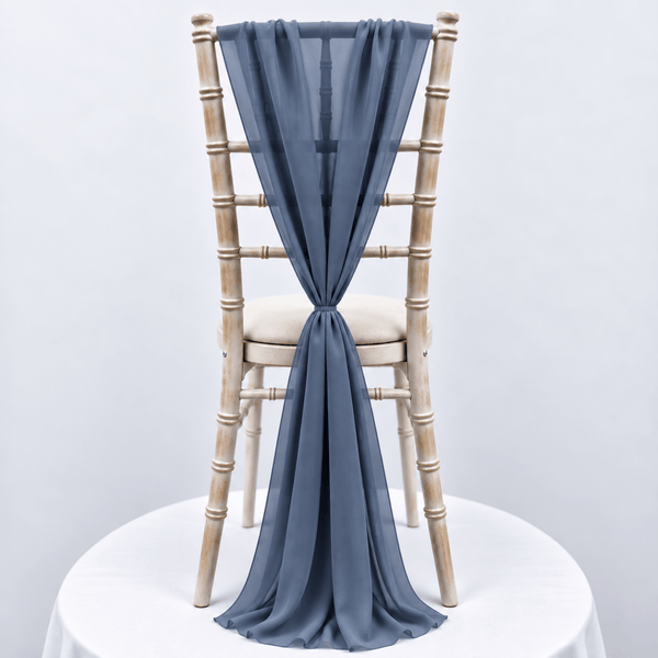 New Dusty Blue Chiffon Vertical Drape (pack Of 5) --IMA Trading Ltd