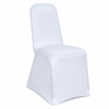 White Premium Flat Front Spandex Chair Cover New - WSTSPAN -IMA Trading Ltd