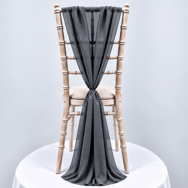 Charcoal Grey Chiffon Vertical Drape (pack Of 5) --IMA Trading Ltd