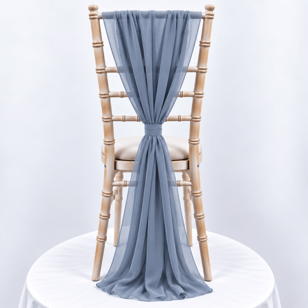 New Dusty Blue Chiffon Vertical Drape (pack Of 5) --IMA Trading Ltd