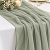 New Sage Chiffon Table Runner --IMA Trading Ltd