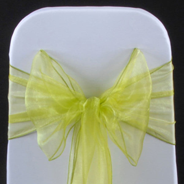APPLE GREEN ORGANZA SASH 23cm