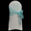 Aqua Blue Organza Chair Cover Sash 35cm