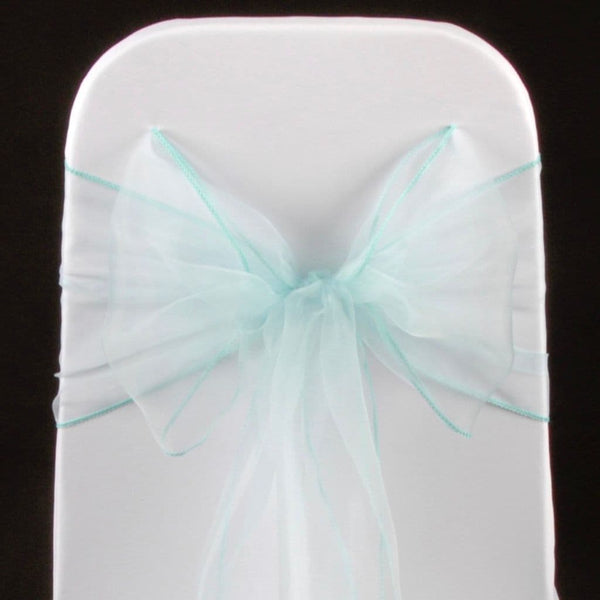 AQUA ORGANZA SASH 23cm