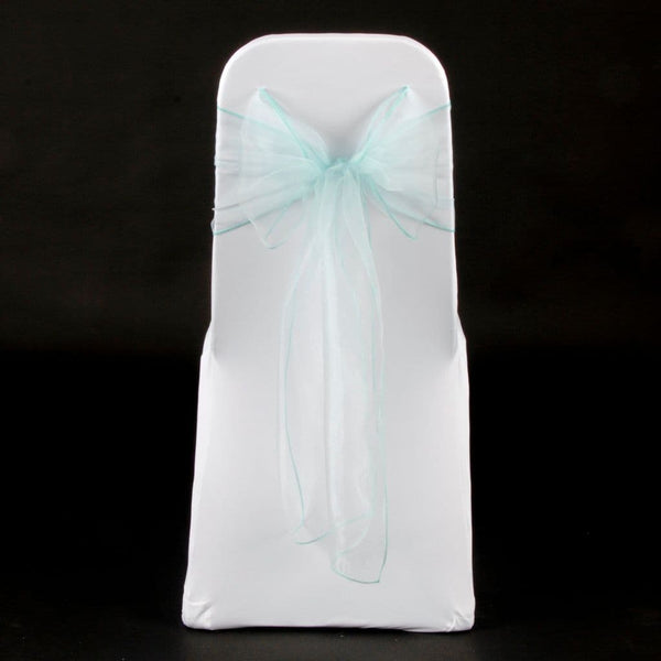 AQUA ORGANZA SASH 23cm