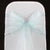 Aqua organza sashes bow 18cm