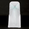 Aqua organza sashes bow 18cm