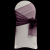 Aubergine Organza Chair Cover Sash 35cm