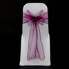 AUBERGINE ORGANZA SASH 23cm