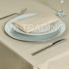 BEIGE ROUND TABLECLOTH 275cm / 108" round (5' table)