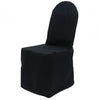 BLACK ROUND TOP POLYESTER CHAIR COVER