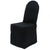 BLACK ROUND TOP SATIN POLYESTER CHAIR COVER