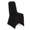 BLACK SPANDEX CHAIR COVER UNIVERSAL ARCH FRONT