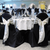 BLACK SQUARE TOP POLYESTER CHAIR COVER