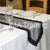 BLACK TAFFETA EDGED ORGANZA TABLE RUNNER - WAS £2.59!