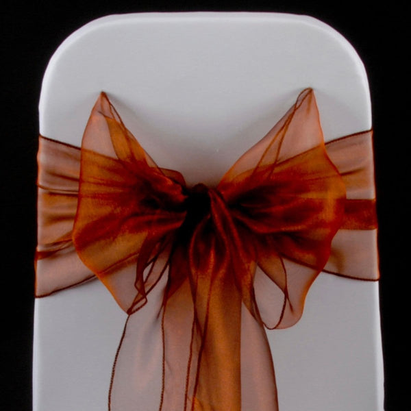 BRONZE ORGANZA SASH 23cm