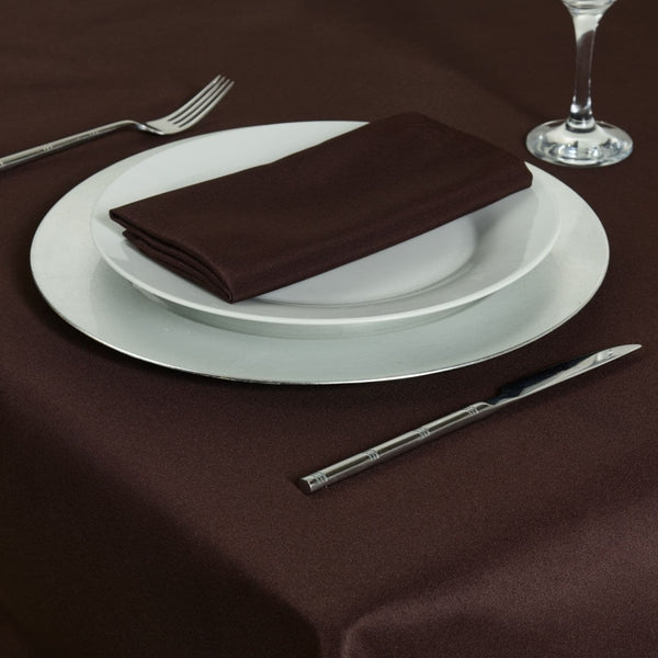 BROWN CHOCOLATE TABLECLOTH 178 cm x 178 cm / 70" x 70"