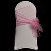 Bubble Gum Pink Organza Chair Cover Sash 35cm