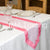 BUBBLE GUM PINK TAFFETA EDGED ORGANZA TABLE RUNNER - WAS £2.59!