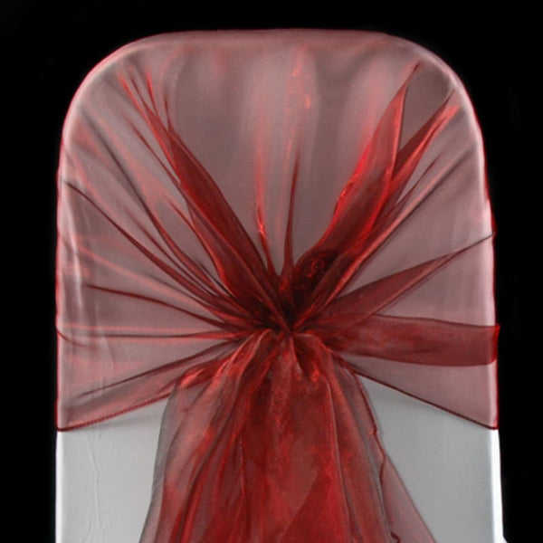 BURGUNDY ORGANZA HOOD