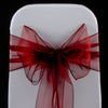 BURGUNDY ORGANZA SASH 23cm