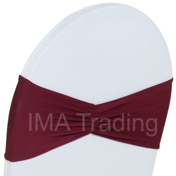 Burgundy Ruffled Spandex Lycra Band