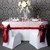 Burgundy Taffeta Border Organza Overlay