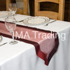 BURGUNDY TAFFETA EDGED ORGANZA TABLE RUNNER - WAS £2.59!