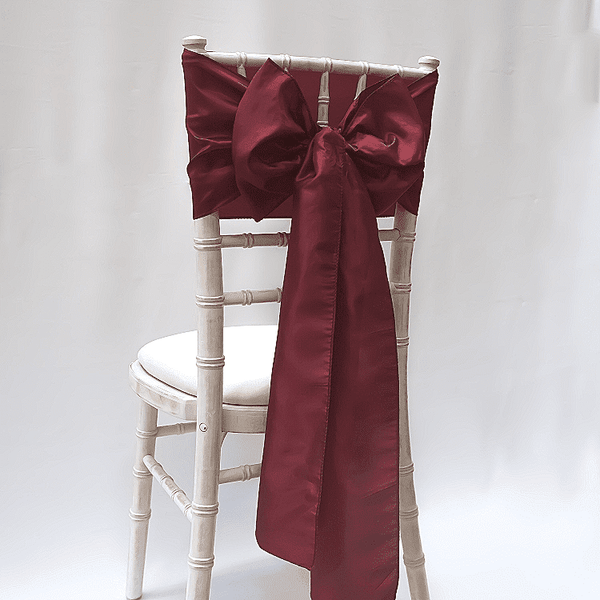 Burgundy Taffeta Sashes
